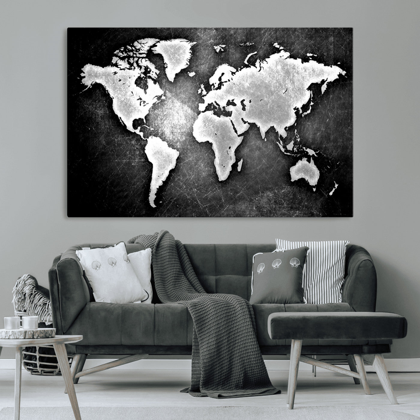 MGV-CV-36X24 - World Map Wall Art Canvas Print – Framed Wall Art for Anniversary Gift or Home Adventure Decor