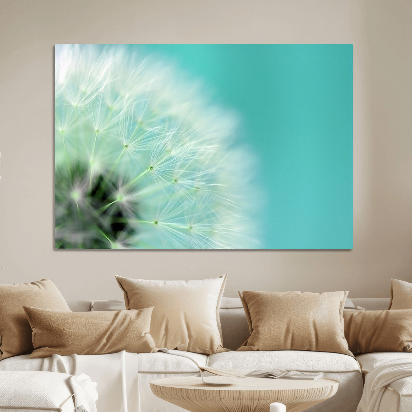 26056-MGV-CV-36X24-DANDELION Flower Wall Art Canvas Print, Canvas Dandelion Floral Wall Art