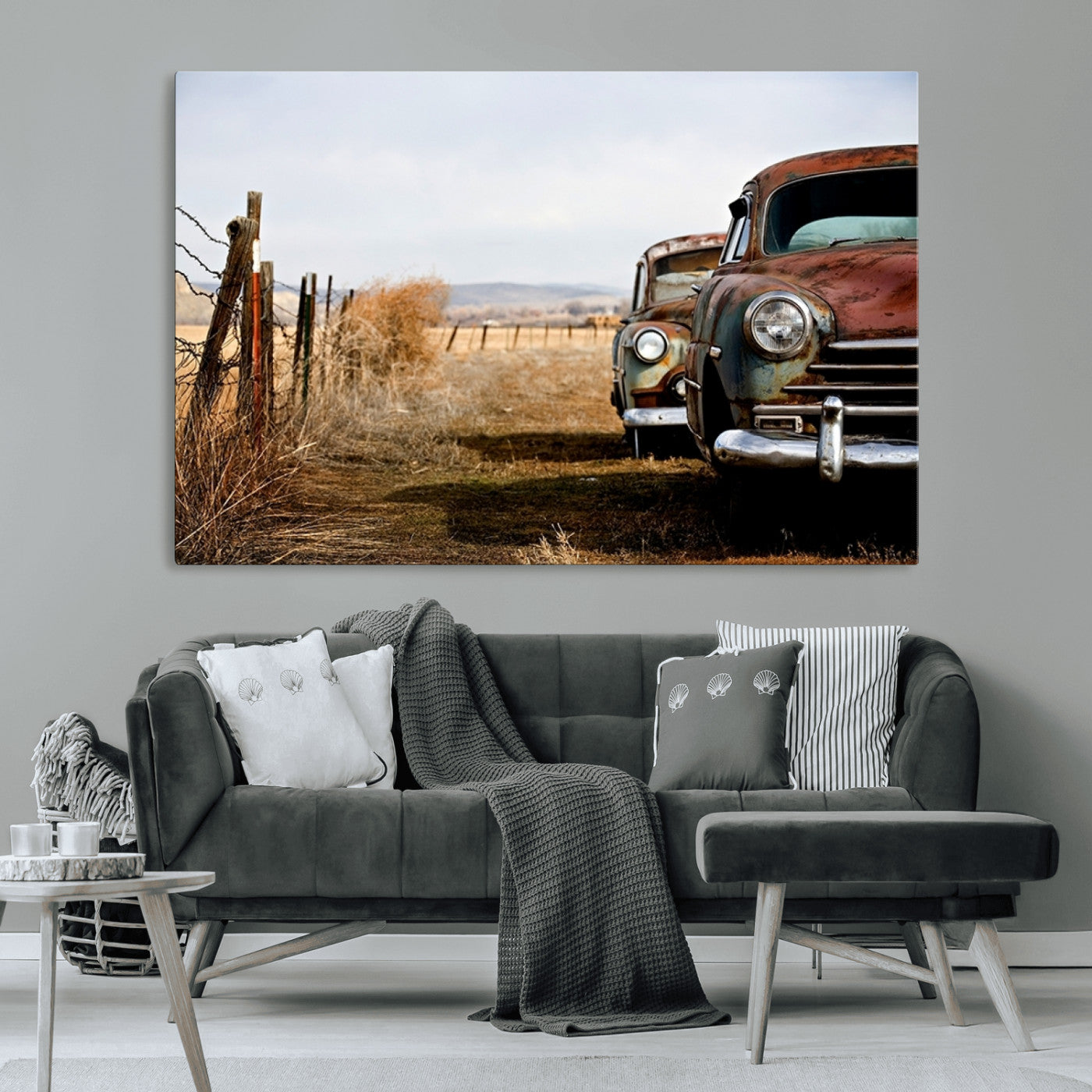 -Classic Cars Vintage Wall Art Canvas Print