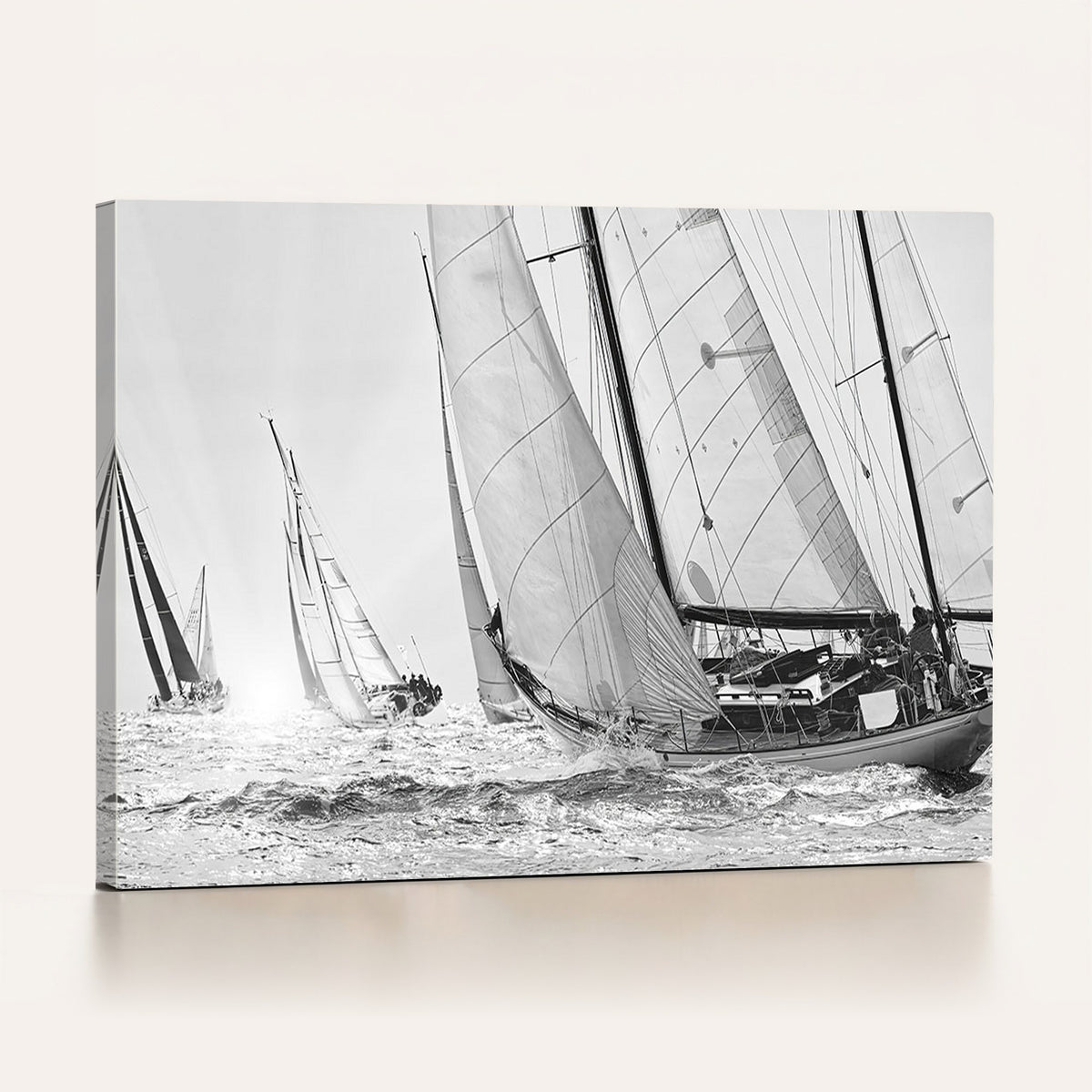 Boat-1-MGV-CV-24X16 - Yacht Sailboat Regatta Canvas Wall Art Print