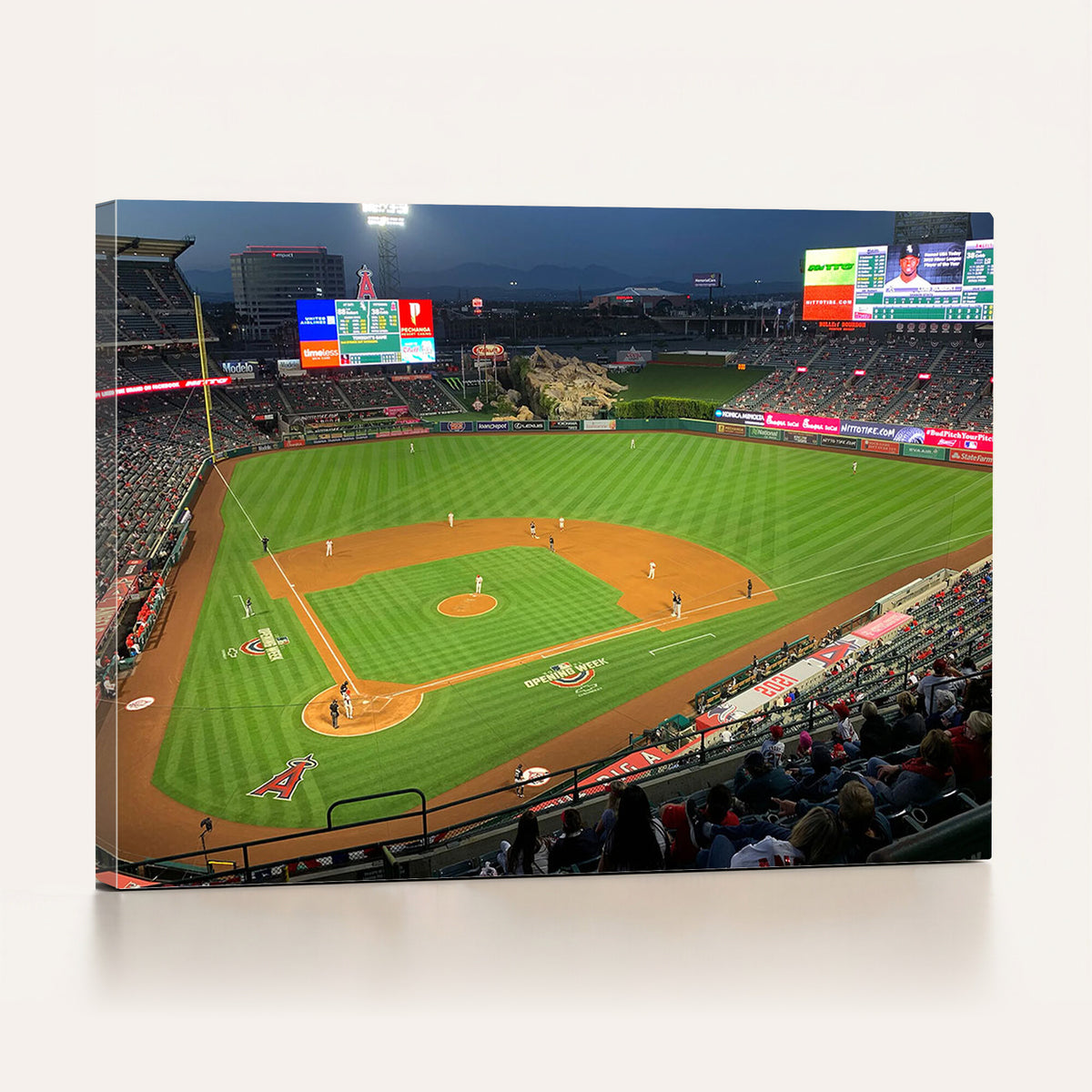 93707-MGV-CV-36X24 - Angel Stadium Aerial Canvas Print | Los Angeles Angels Baseball