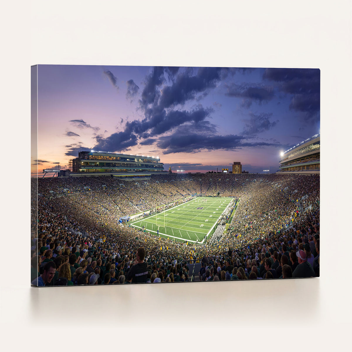 50825-MGV-CV-36X24 - Notre Dame Fighting Irish Football Team Print, Notre Dame Stadium Wall Art Canvas Print