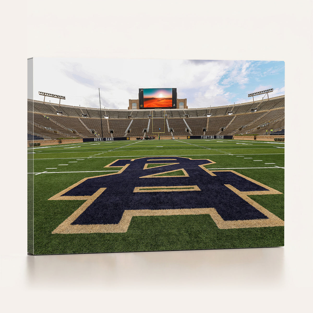 52835-MGV-CV-36X24 - Notre Dame Stadium Giclee Canvas Print | Triptych Wall Art Featuring Iconic Notre Dame Football