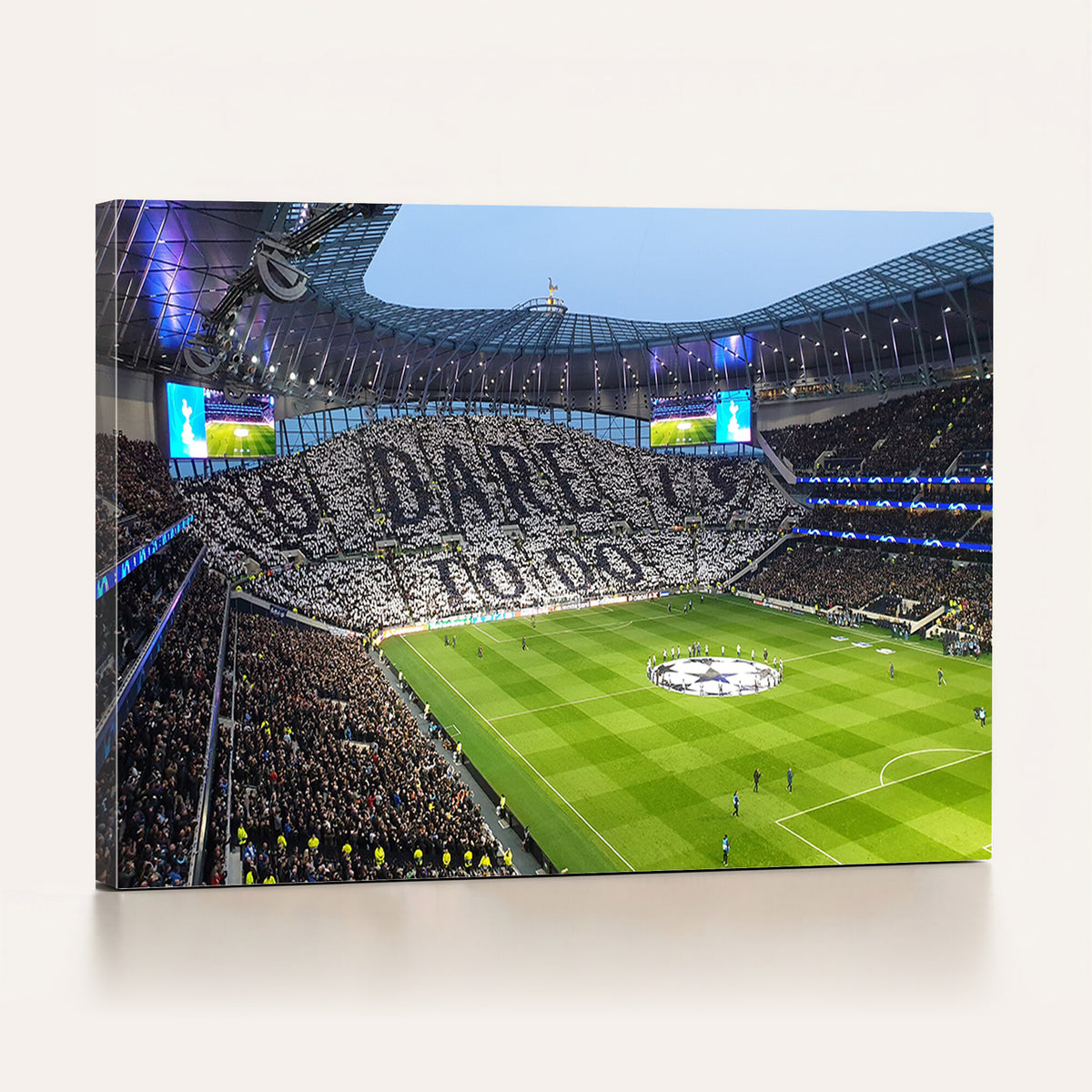 38765-MGV-CV-36X24 - Tottenham Hotspur Stadium Canvas Print, Match Day Triple Canvas Wall Art