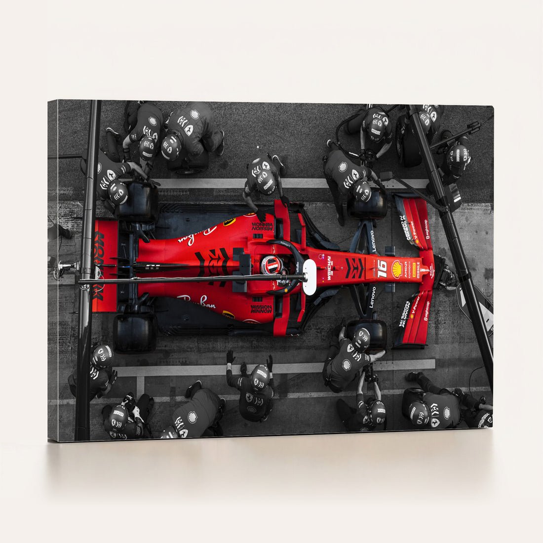 Ferrari Pit Stop Canvas Wall Art | Precision and Speed