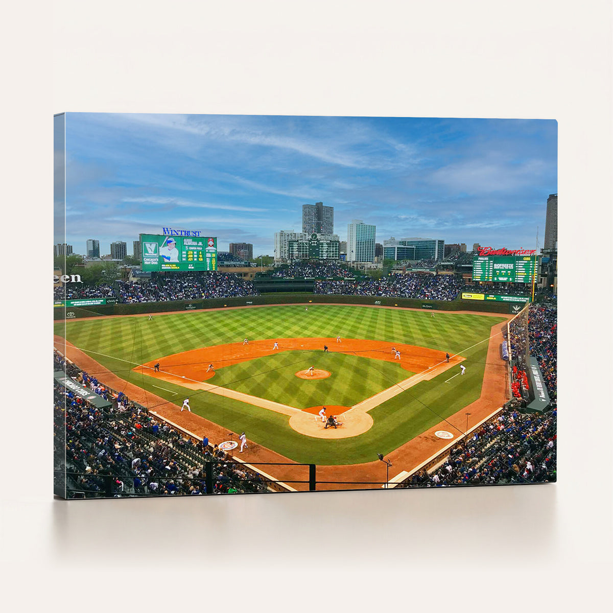 86839-MGV-CV-36X24 - Wrigley Field Chicago Cubs Panoramic Canvas Print