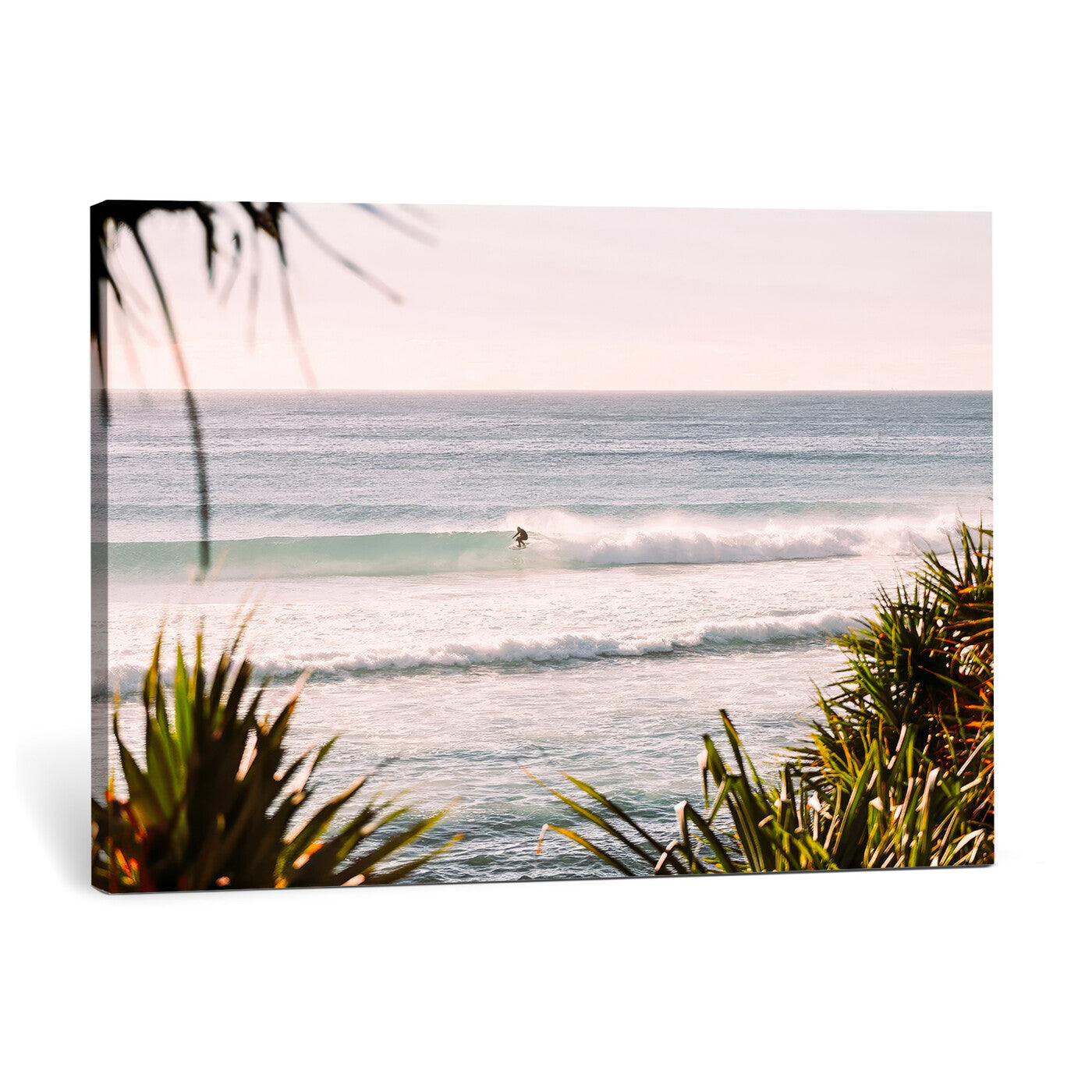 23287092-MGV-CV-36X24 - Ocean Surfer Wall Art Canvas Print | Framed Coastal Surf Art Picture Tropical Beach Artwork for Home Office
