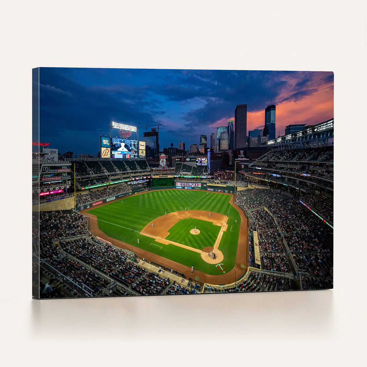 68222753-MGV-CV-36X24 - Target Field Wall Art Canvas Print, Baseball Stadium Scene