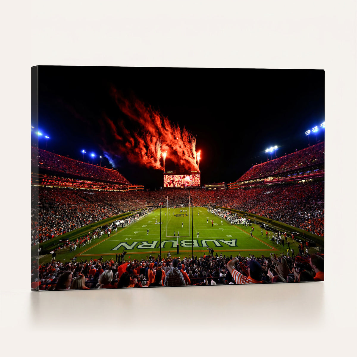 59046876-MGV-CV-36X24 - Jordan-Hare Football Stadium Wall Art Canvas Print, Football Stadium Aerial View