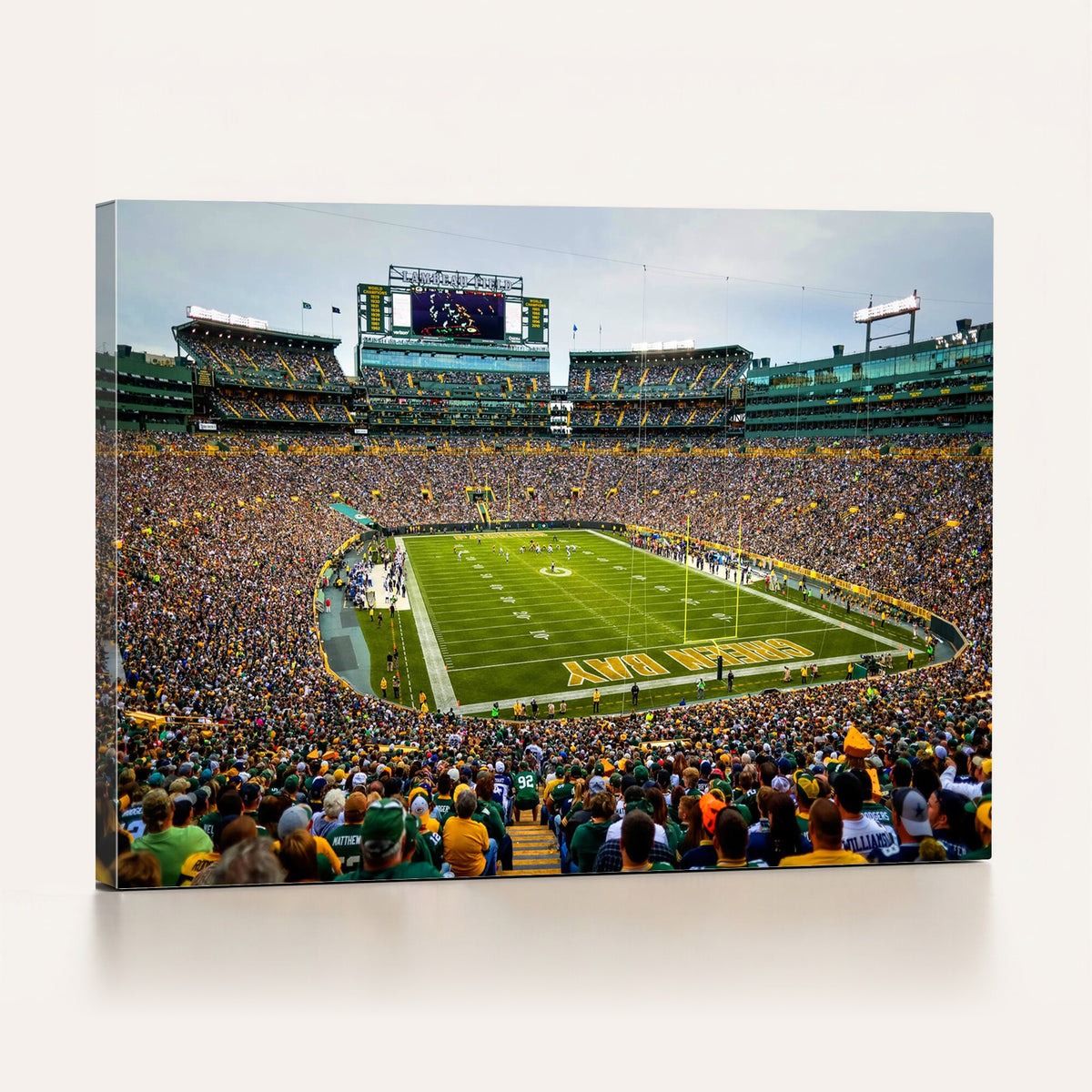GBP101-MGV-CV-36X24 - Green Bay Packers Lambeau Field Stadium Wall Art Canvas Print