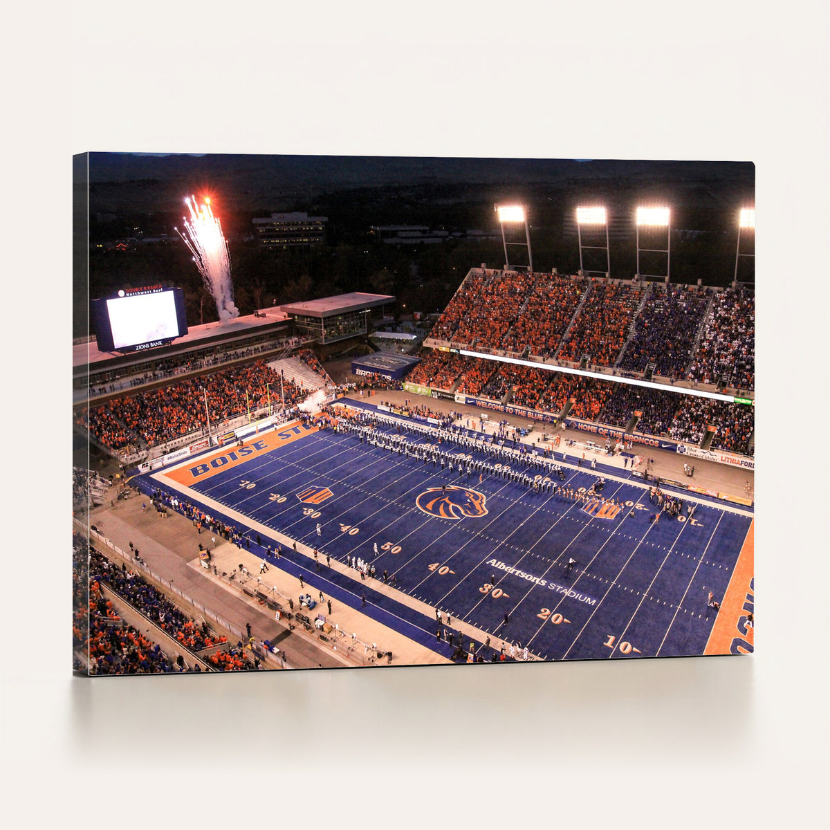 BS1001S-MGV-CV-36X24 - Boise State Broncos Albertsons Stadium Wall Art Canvas Print