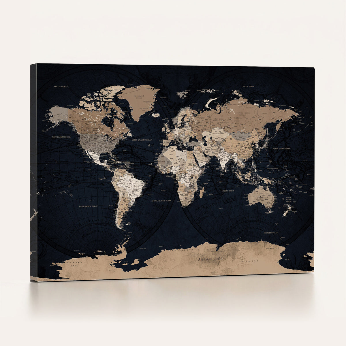 25812727-MGV-CV-36X24 - Grunge Wall Art World Map Canvas Print