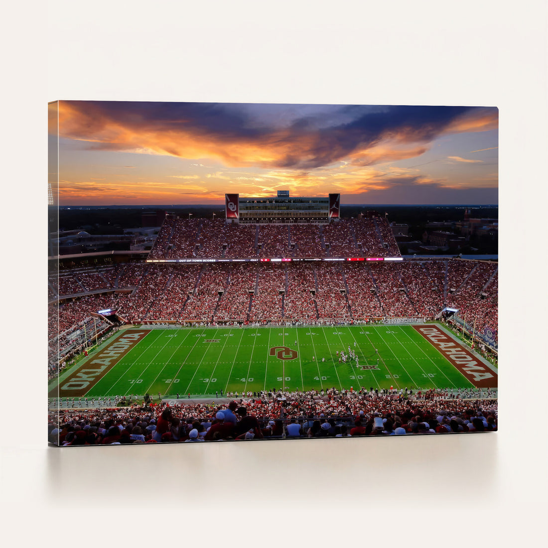 Oklahoma Sooners Stadium Wall Art Canvas Print, College Football Decor