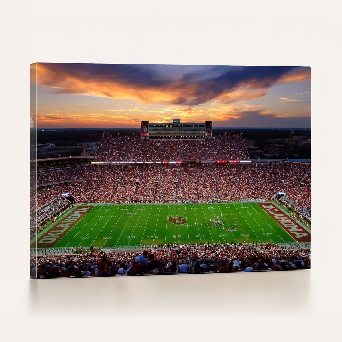 51457497-MGV-CV-36X24 - Oklahoma Sooners Stadium Wall Art Canvas Print, College Football Decor