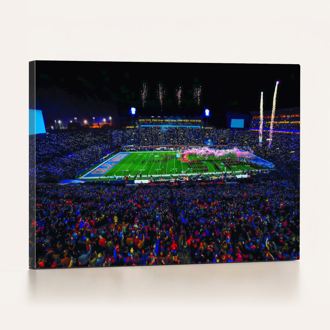 Ole Miss Rebels Vaught Hemingway Stadium Wall Art Canvas Print