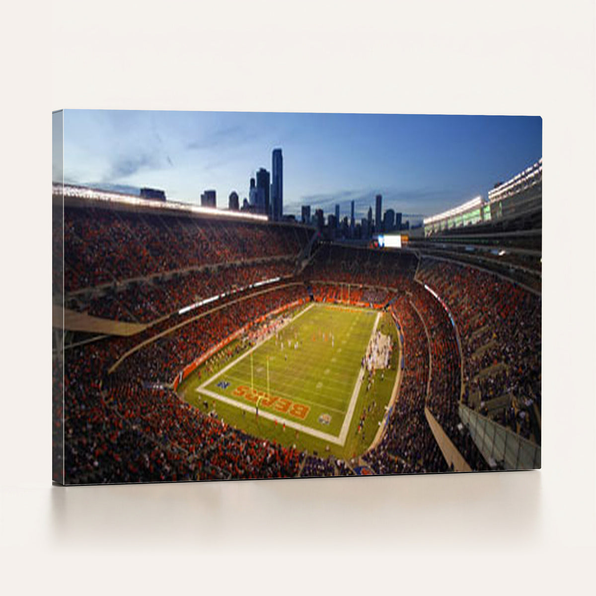 50691720-MGV-CV-36X24 - Chicago Bears Soldier Field Canvas Wall Art, NFL Stadium Panorama Print, Football Arena Photography for Sports Fans