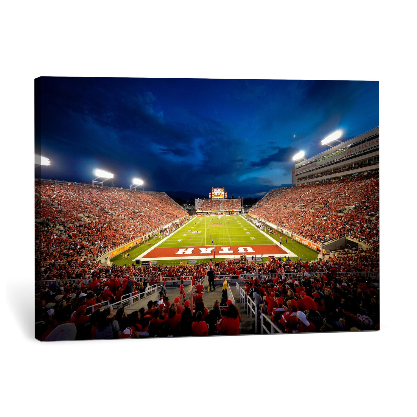 74019251-MGV-CV-36X24 - Rice-Eccles Stadium Wall Art Canvas Print - Utah Salt Lake City Stadium Print