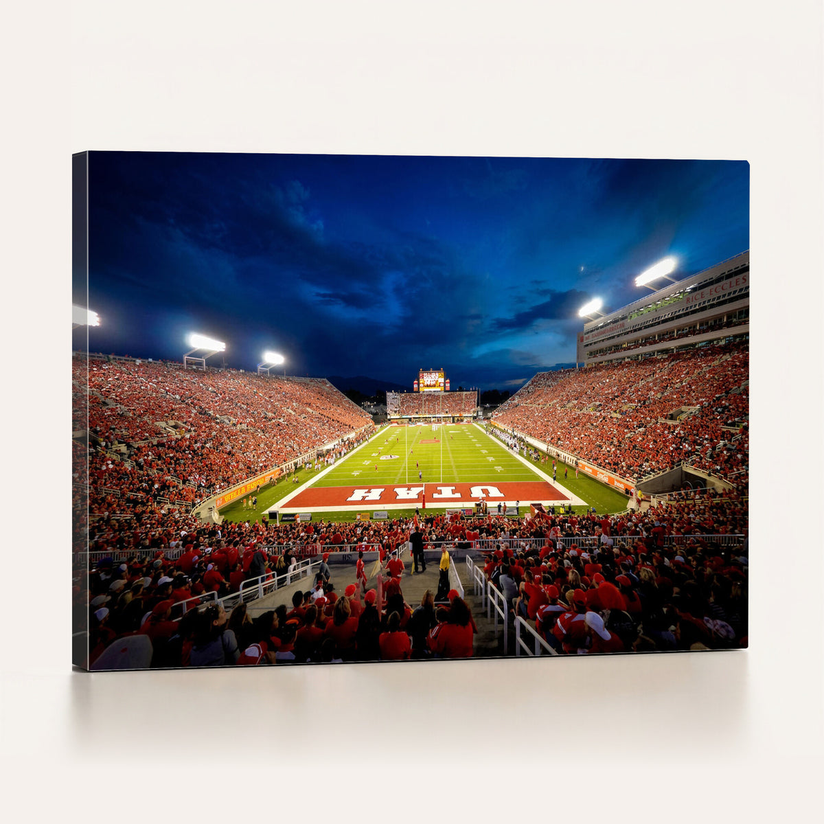 74019251-MGV-CV-36X24 - Rice-Eccles Stadium Wall Art Canvas Print - Utah Salt Lake City Stadium Print