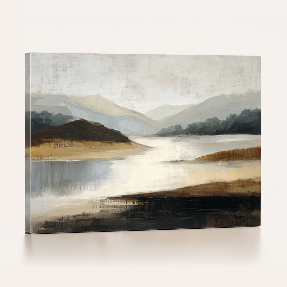 36730896-MGV-CV-36X24 - Modern Abstract Landscape Canvas Wall Art, Minimalist Nature Printing