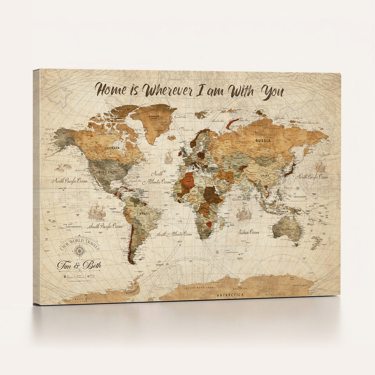 NEWMAP-22.jpg-_Poster-30x20 - World Map Wall Art Canvas Print, Modern Decorative Framed Map Artwork Prints for Living Room, Office, Bedroom Wall Decor