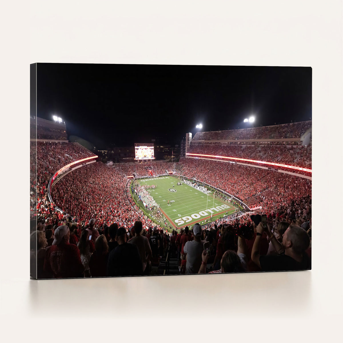 50587166-_Poster-30x20 - Sanford Stadium Georgia Bulldogs Canvas Print 3 Piece Framed Wall Art Extra Large Floating Frame Sports Poster Made in USA