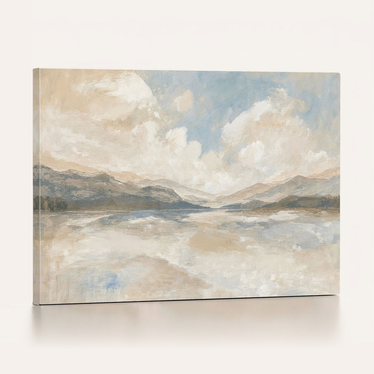 12998065-_Poster-30x20 - Serene Mountain and Lake Landscape Canvas Wall Art