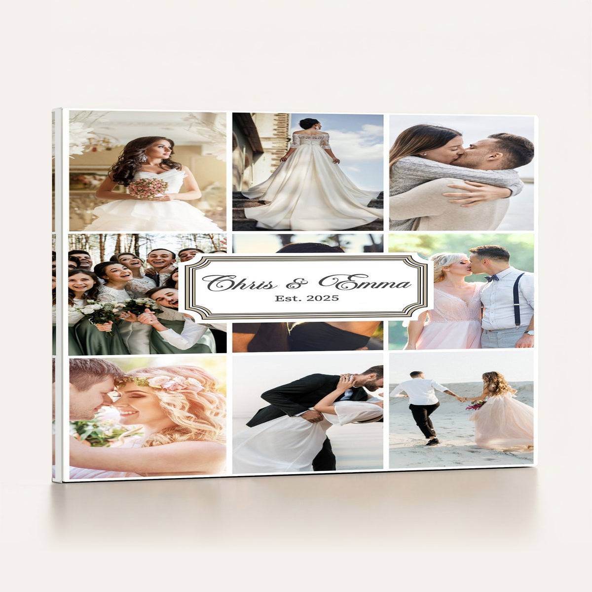 CSTM914ANIDDD-MGV-CV-24X16 - Custom Photo Collage Canvas Print, Personalized Picture Wall Art