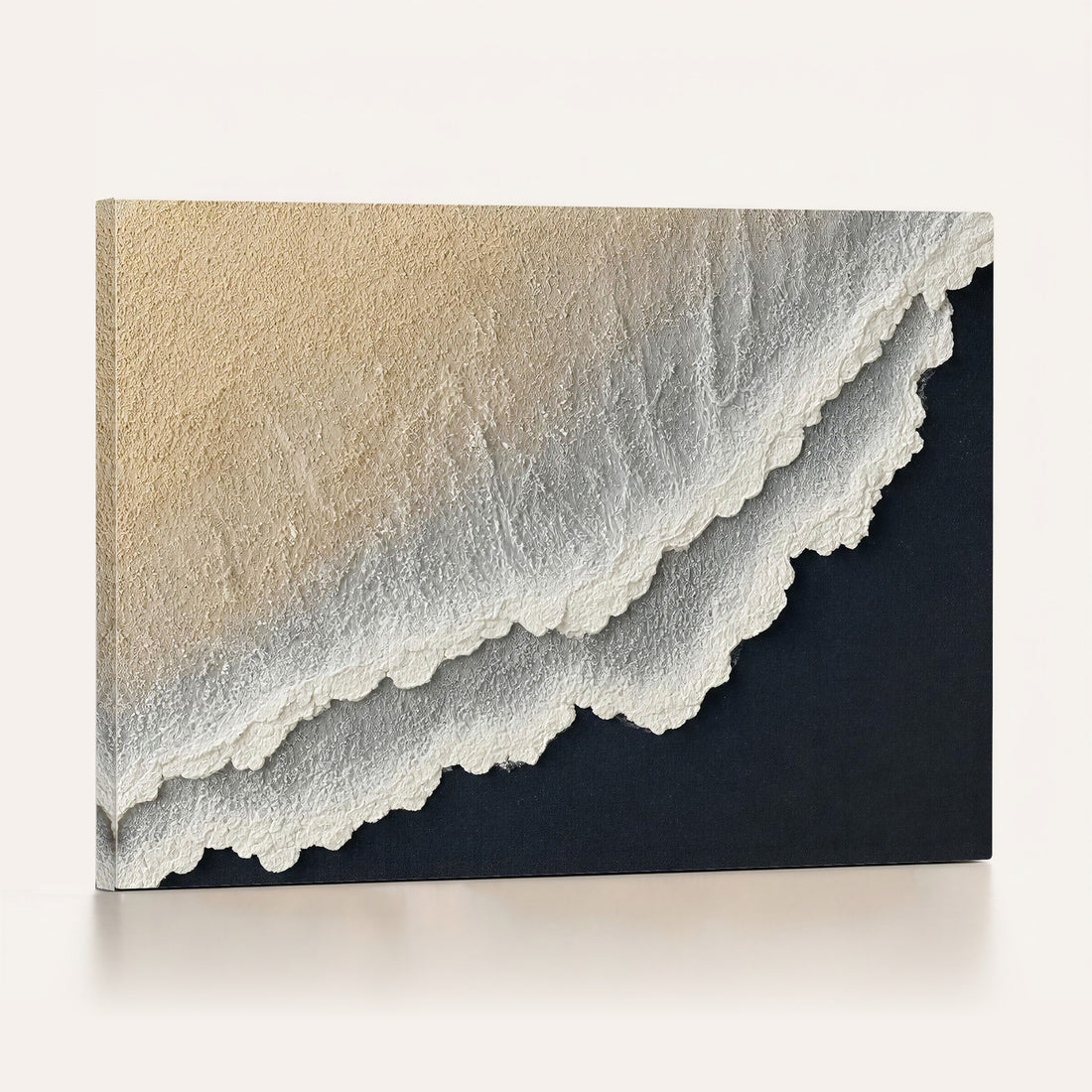 Abstract Ocean Wave Canvas Wall Art, Coastal Beach Wall Decor for Living Room