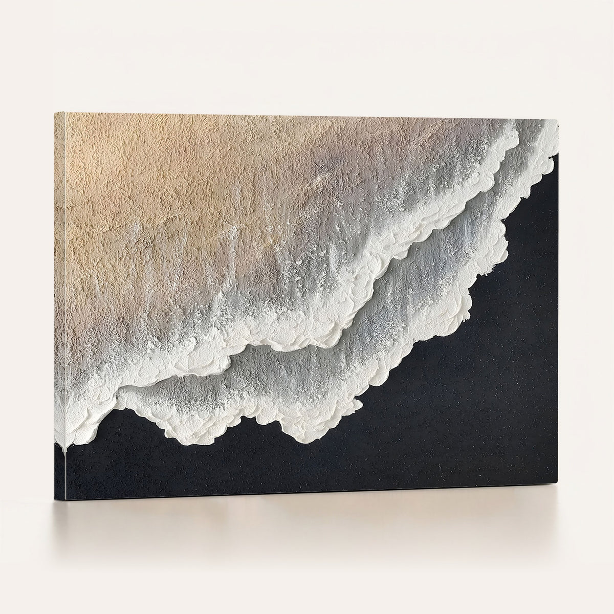 42307004-MGV-CV-24X16 - Ocean Wave and Sand Coastal Wall Art, Modern Beach Decor for Living Room