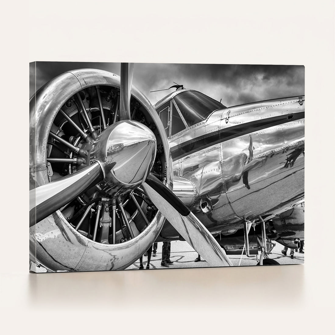 Vintage Antique Airplane Wall Art Canvas Print