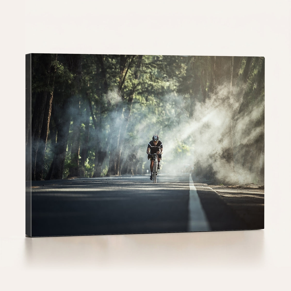 60298-MGV-CV-36X24 - Cycling Road Bike in the Morning, Cycling Road Bike Canvas Print