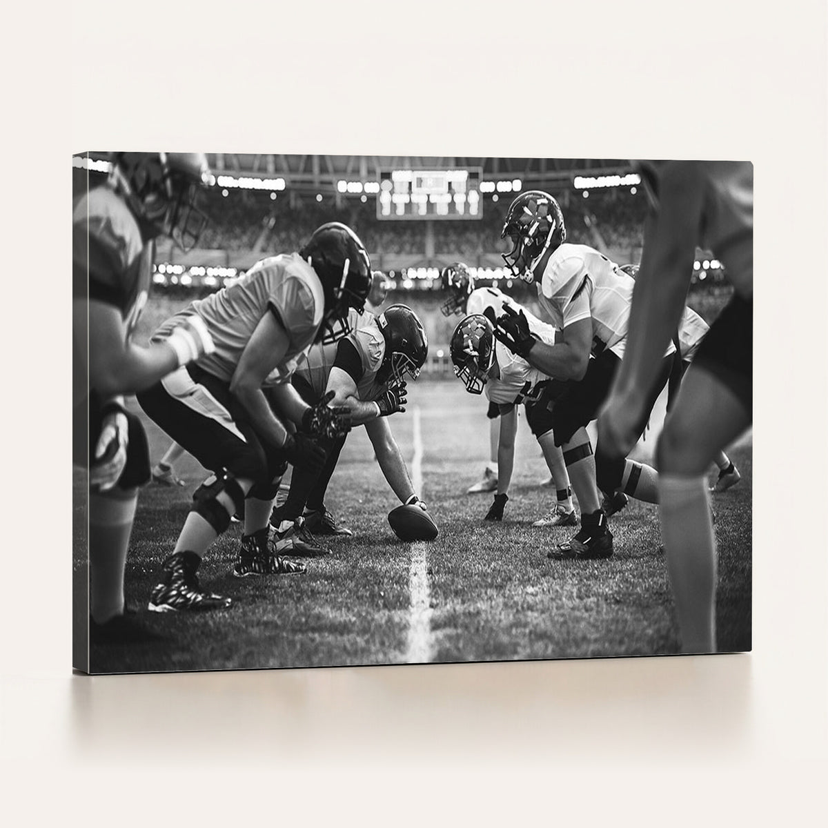13273-MGV-CV-36X24 - American Football Wall Art Canvas Print Framed Stadium Sport