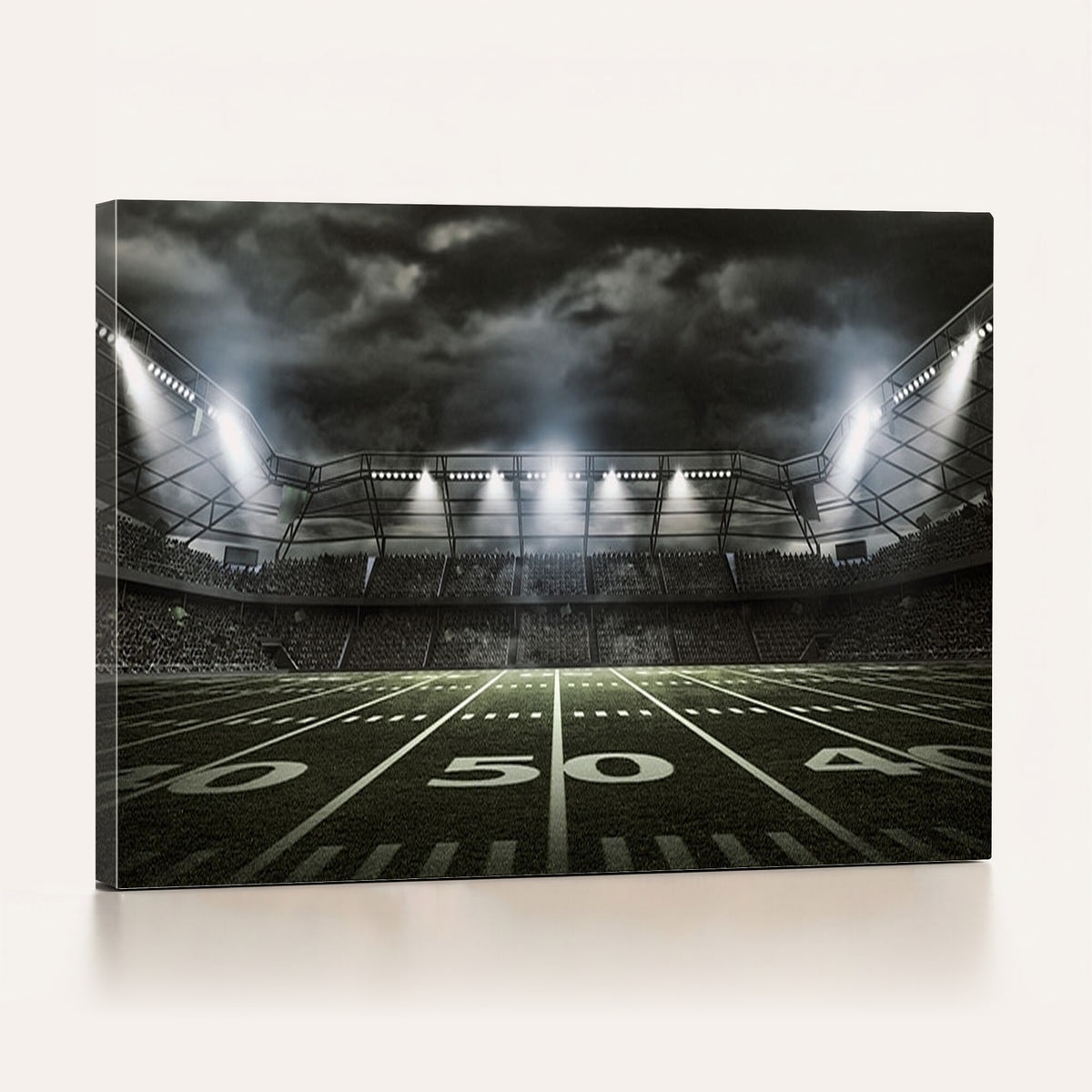 90107-MGV-CV-36X24 - American Football Stadium Wall Art Canvas Print, Stadium Sport Wall Art Print