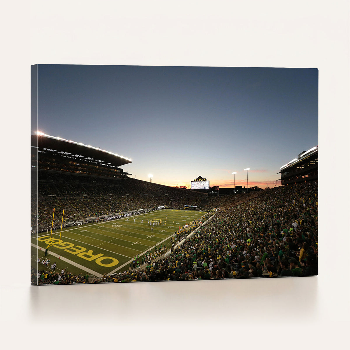 21429-MGV-CV-36X24 - Oregon Ducks Football Team Print - Eugene Autzen Stadium Wall Art Canvas Print