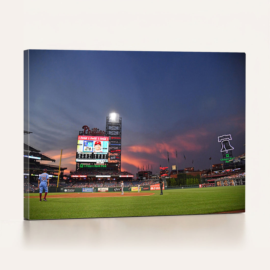 Philadelphia Phillies Baseball Print, Philadelphia Citizens Bank Park Stadium Wall Art