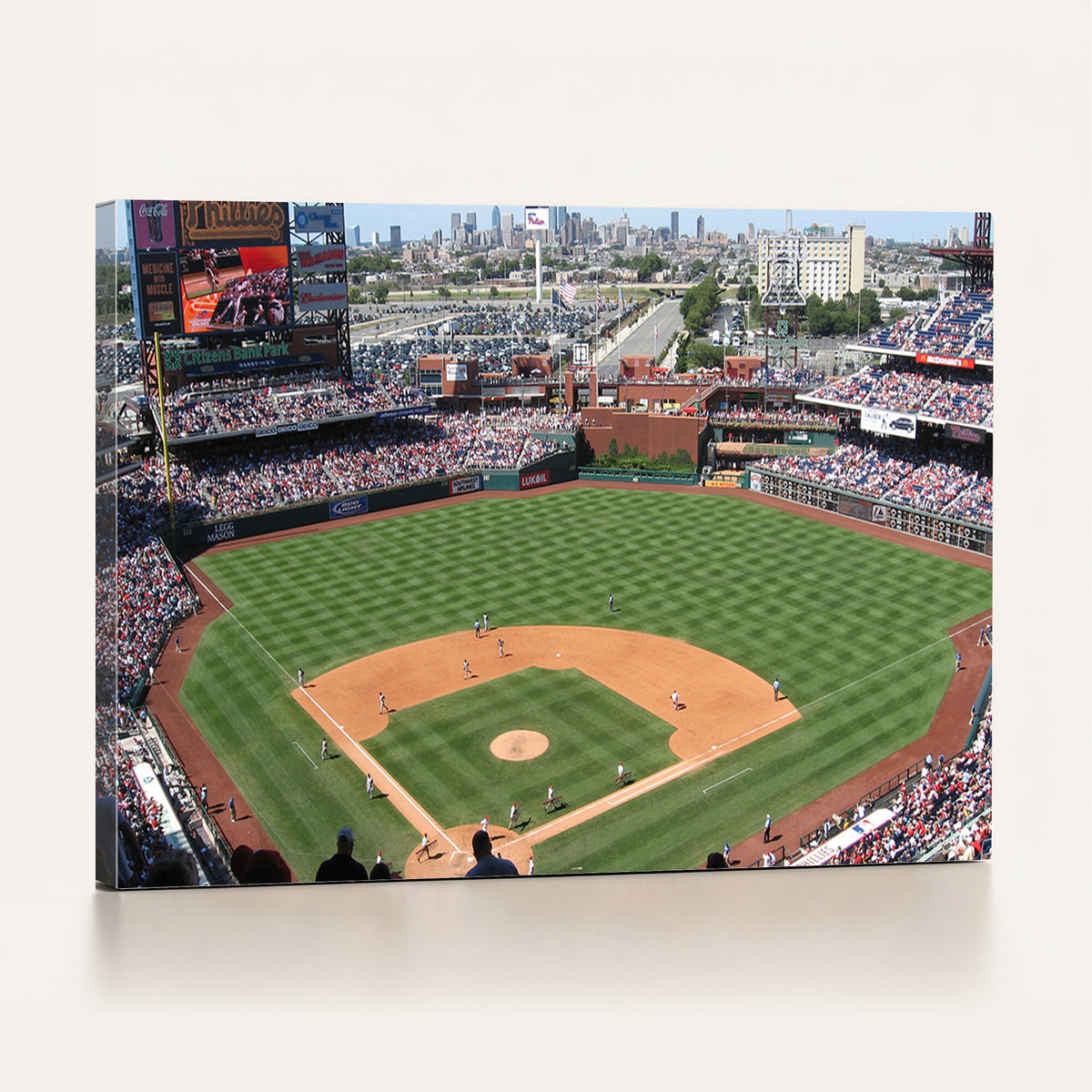 85755-MGV-CV-36X24 - Philadelphia Phillies Baseball Team Print - Philadelphia Citizens Bank Park Stadium Wall Art Canvas
