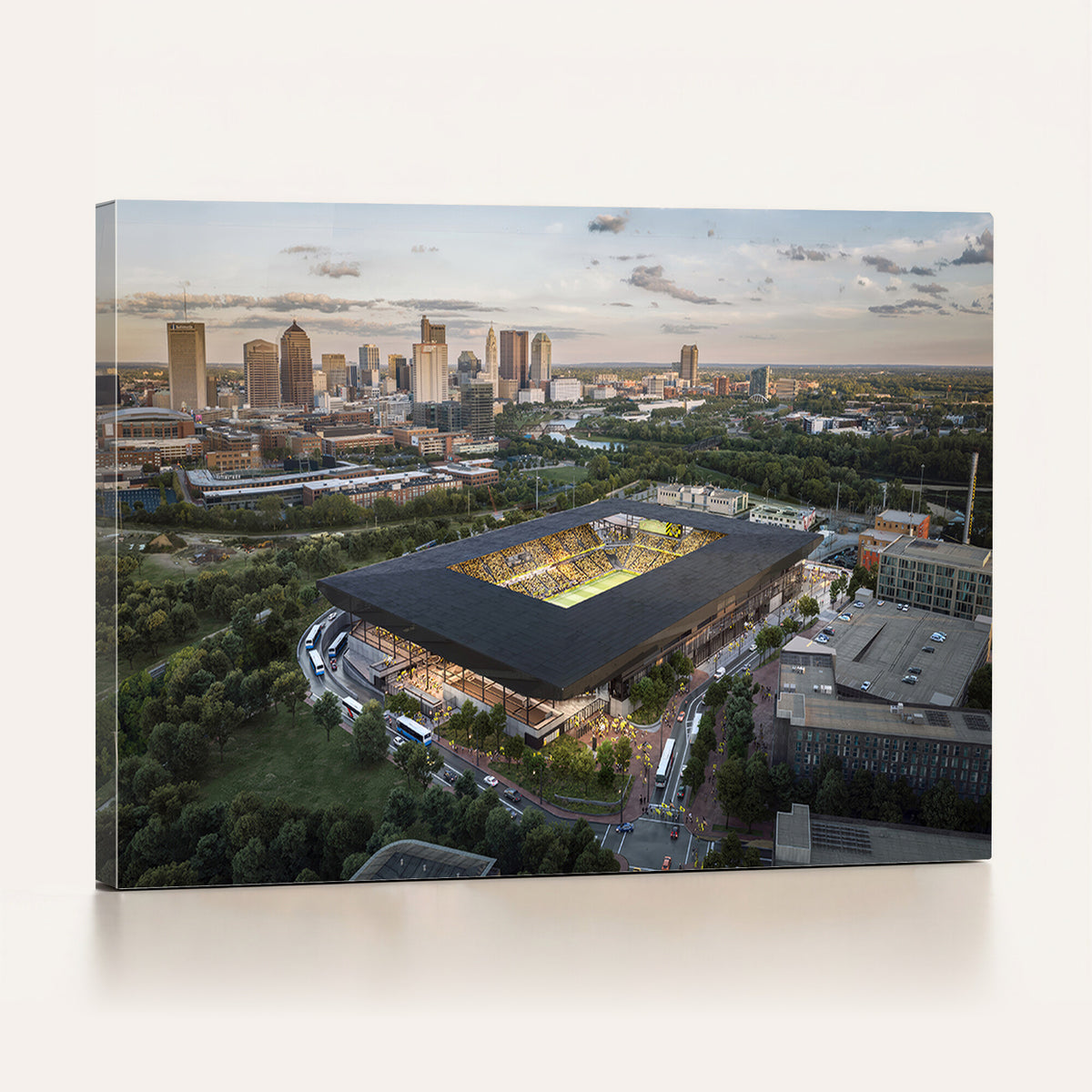 90971-MGV-CV-36X24 - Columbus Crew Soccer Team Print - Columbus Crew Stadium Wall Art, Columbus Crew Soccer Wall Art