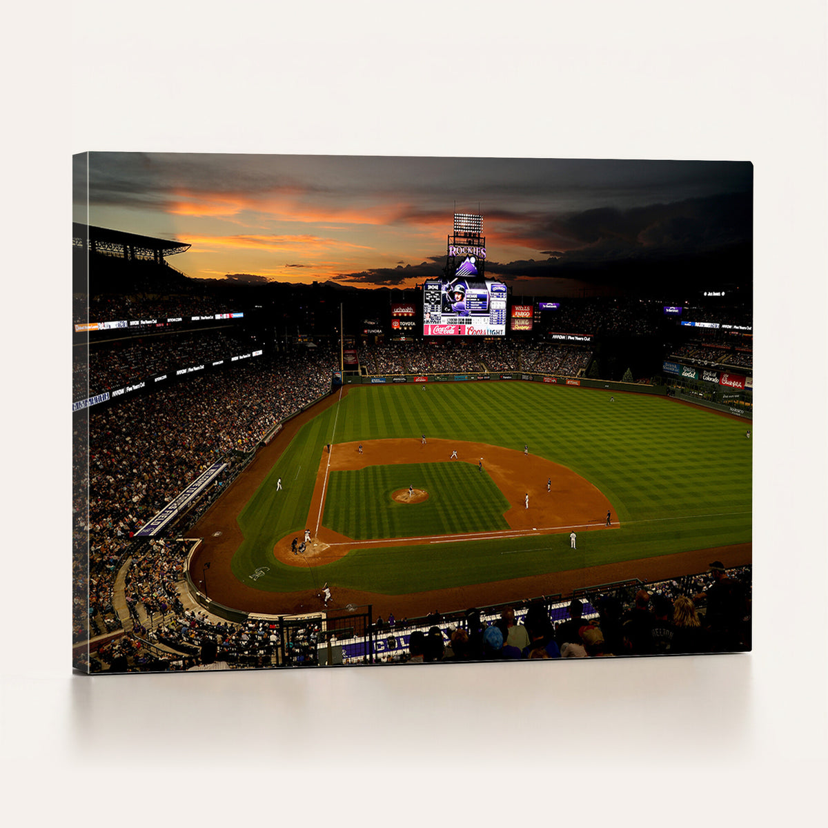 57060-MGV-CV-36X24 - Colorado Rockies Coors Field Wall Art Canvas Print - MLB Baseball Stadium