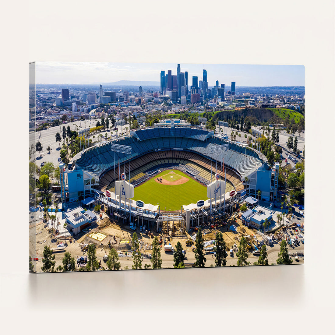 Los Angeles Dodgers Dodger Stadium Wall Art Canvas Print, Extra Large Game Room Wall Decor
