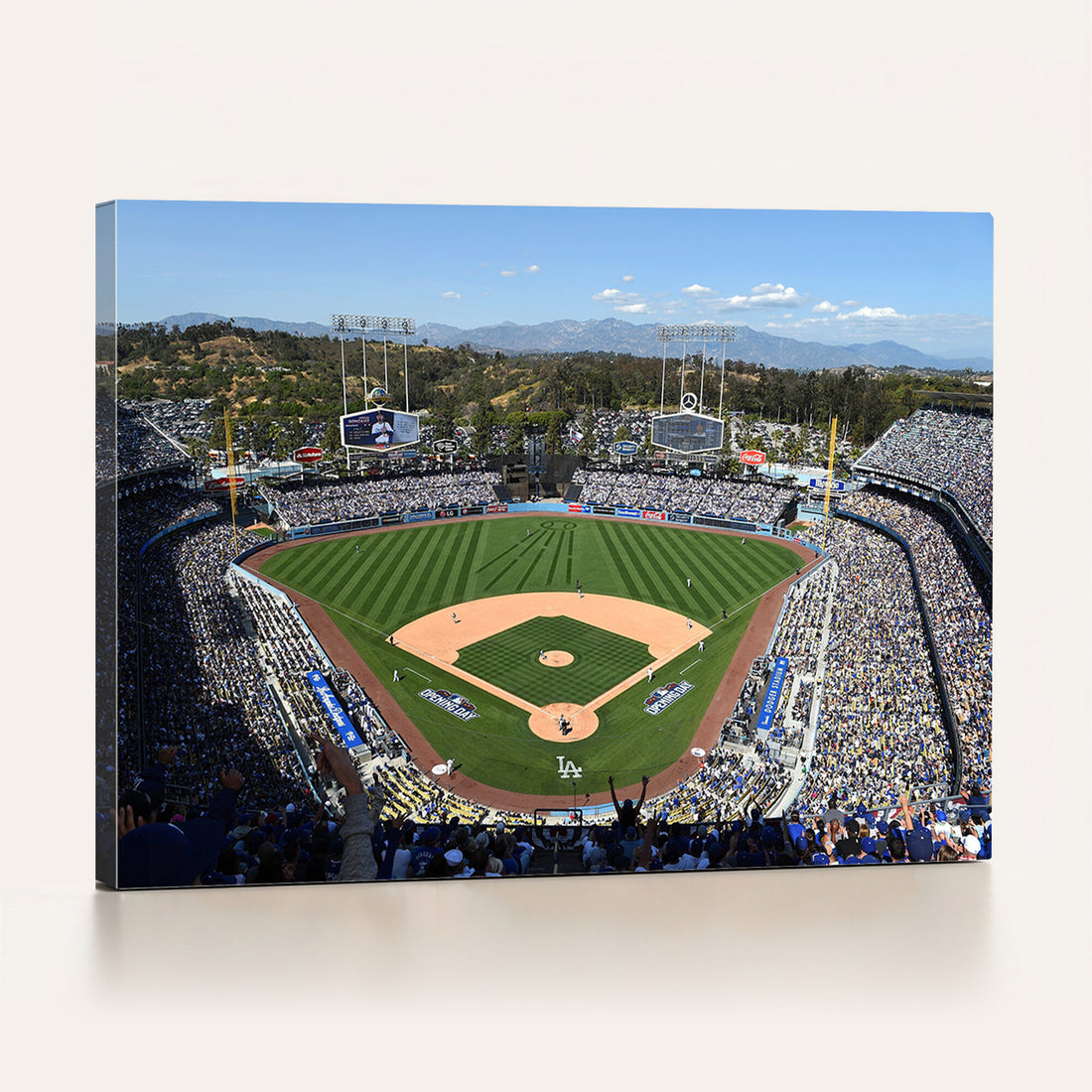 Los Angeles Dodgers Dodger Stadium Wall Art Canvas Print, Framed and Ready to Hang