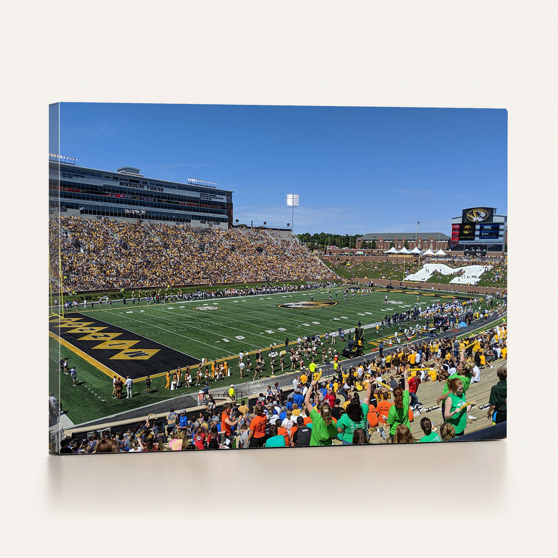 University of Missouri Tigers Football Team Print, Columbia Faurot Field Memorial Stadium Wall Art