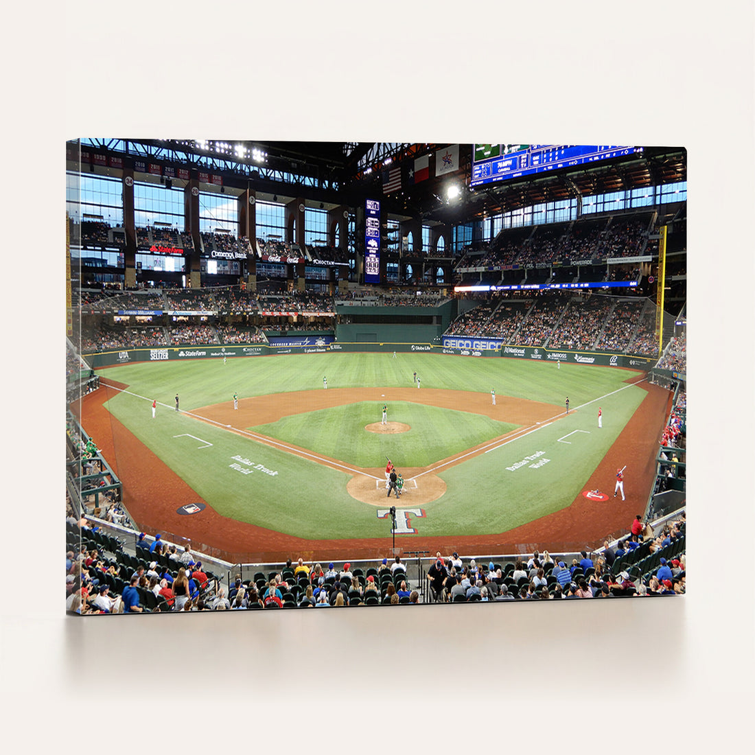 Texas Rangers Baseball Team Print, Arlington Globe Life Field Stadium Wall Art