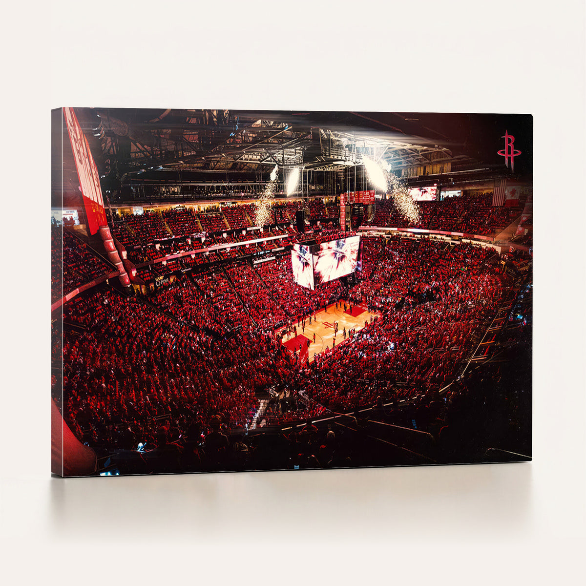 91527-MGV-CV-36X24 - Houston Rockets Basketball Team Print Canvas, Houston Toyota Center Arena Wall Art