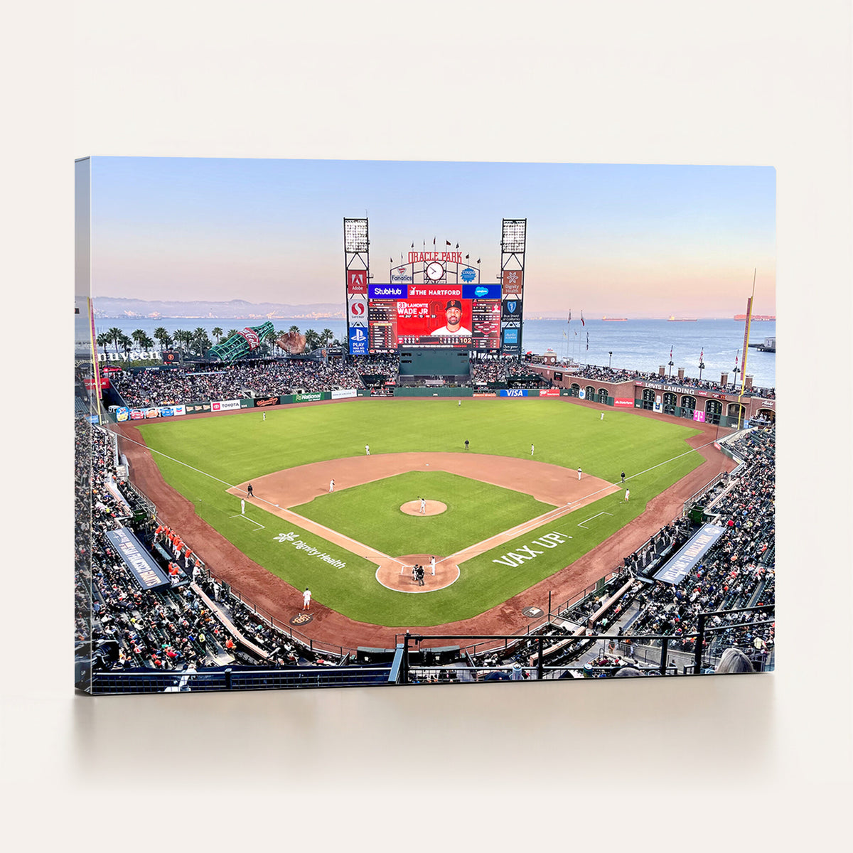 16055-MGV-CV-36X24 - San Francisco Giants Baseball Team Print, Oracle Park