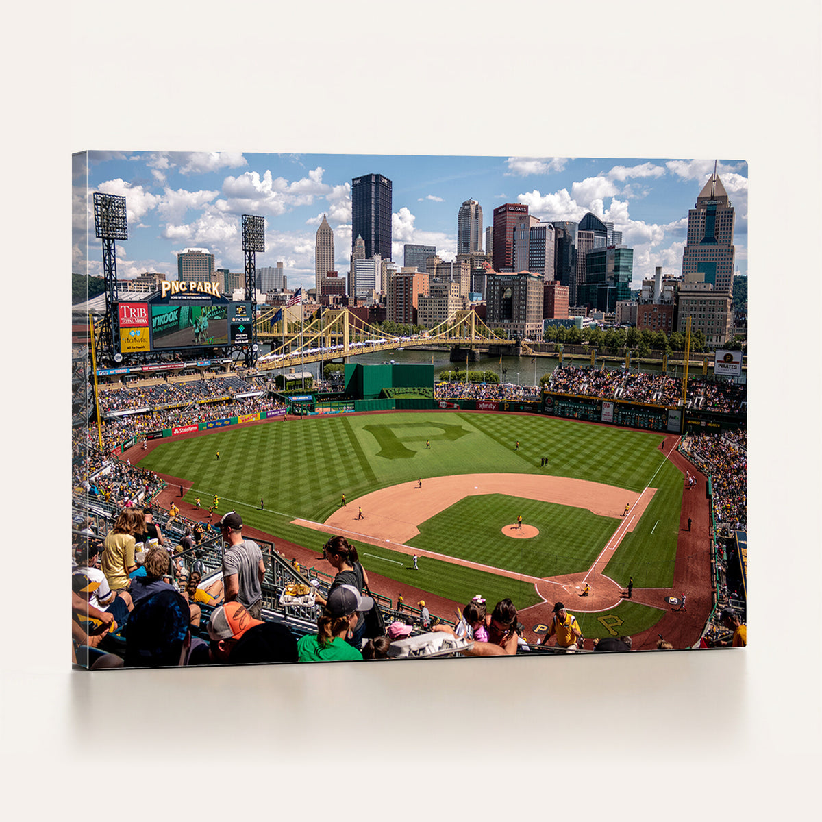 66872-MGV-CV-36X24 - Pittsburgh Pirates Baseball Team Print, PNC Park Stadium