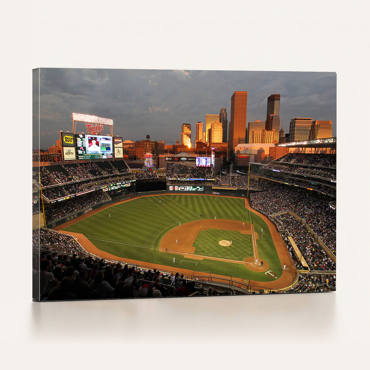99822-MGV-CV-36X24 - Minnesota Twins Baseball Team Print, Minneapolis Target Field Stadium Wall Art