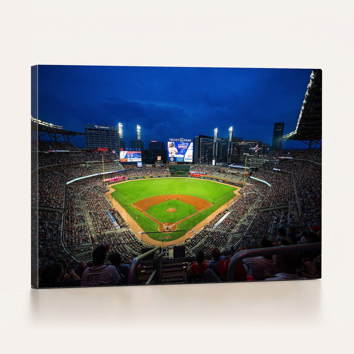 88590-MGV-CV-36X24 - Truist Park Night Game Canvas Art, Atlanta Braves Stadium