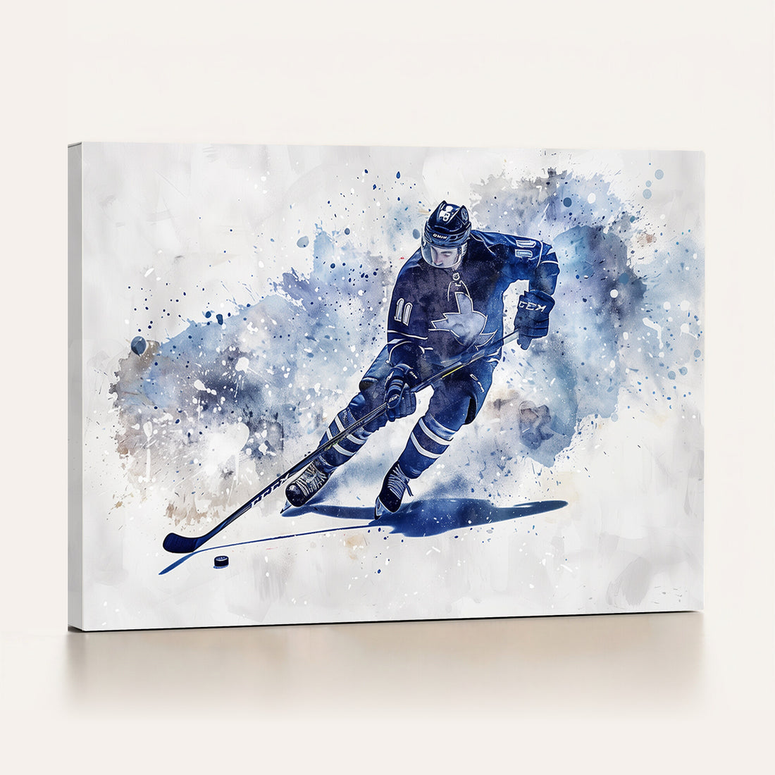 Hockey Player Wall Art Canvas Print