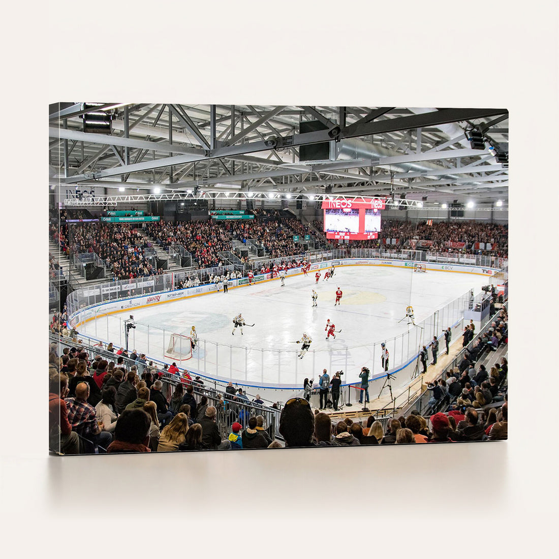 Lausanne Arena Ice Hockey Stadium Wall Art Canvas Print