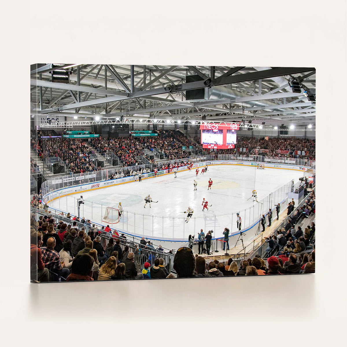 79352-MGV-CV-36X24 - Lausanne Arena Ice Hockey Stadium Wall Art Canvas Print